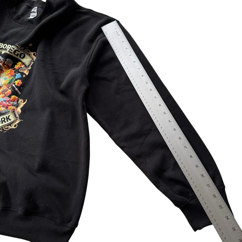 NWOT Born to Build Lego Gift Unisex Crewneck Black Sweatshirt Men's XL‎ New